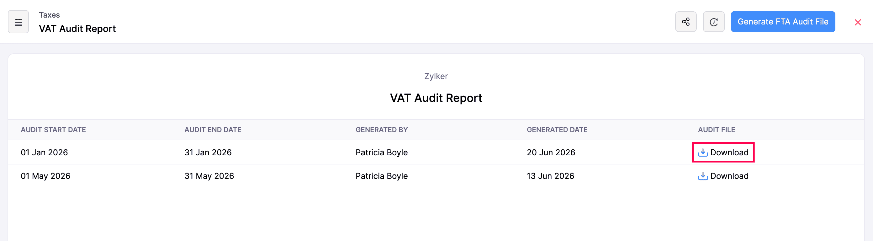Tax Reports