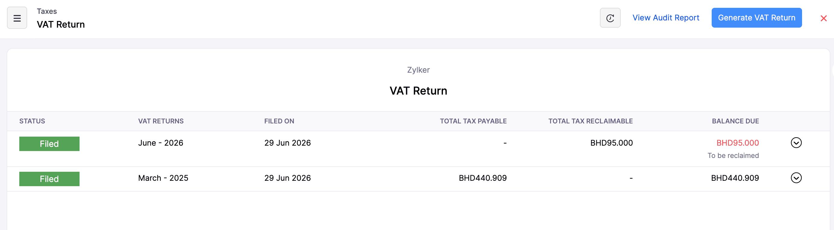 Tax Reports