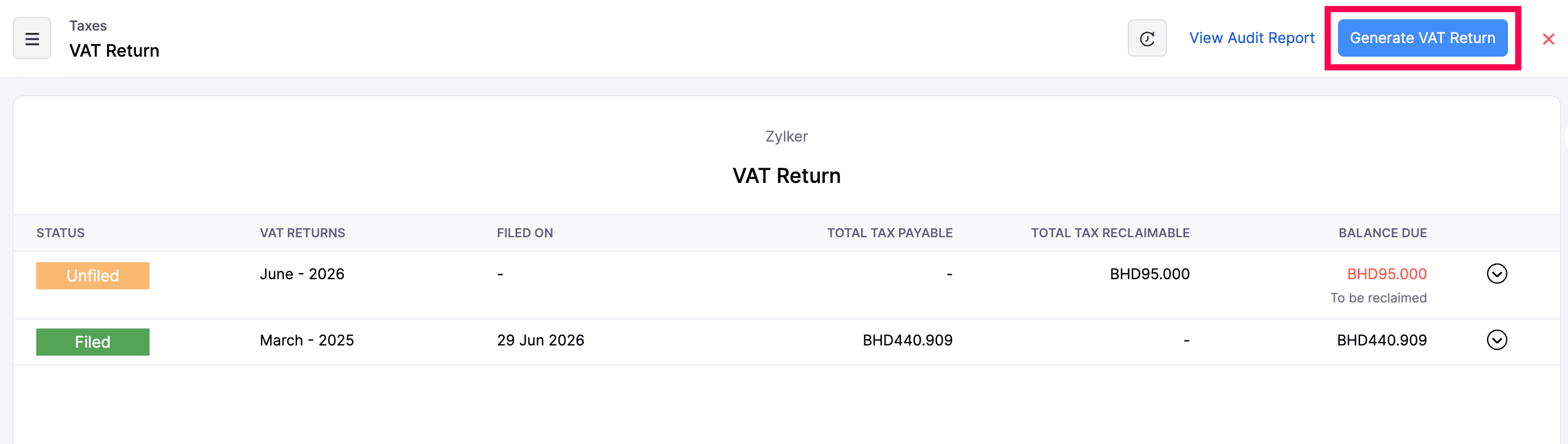 Tax Reports