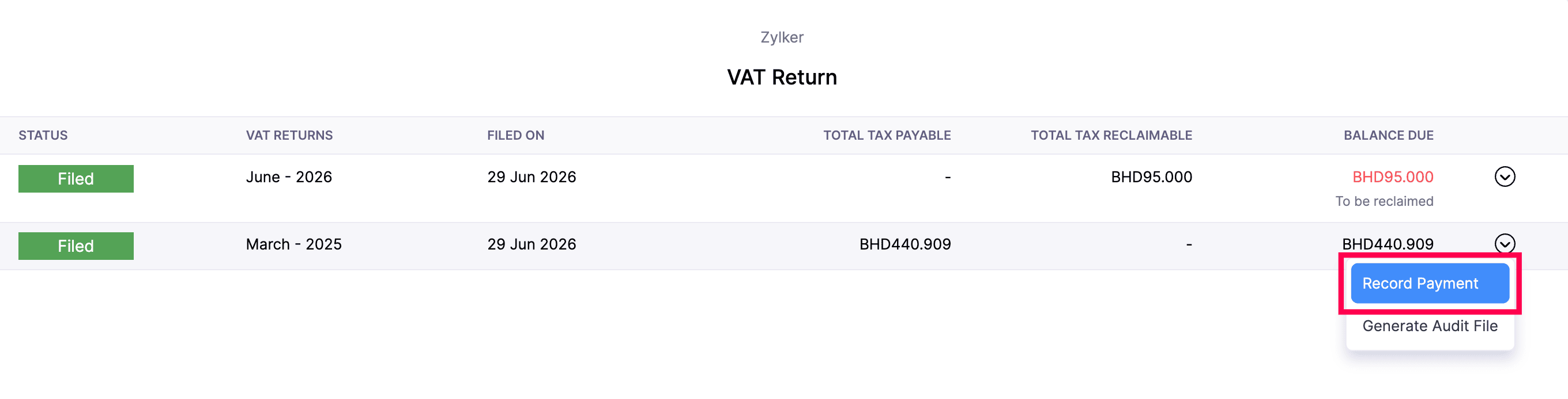 Tax Reports