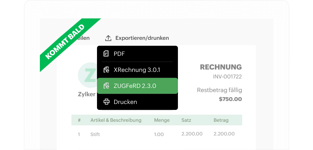 Fügen Sie XML-Anhänge in E-Mail-Benachrichtigungen ein | Zoho Billing