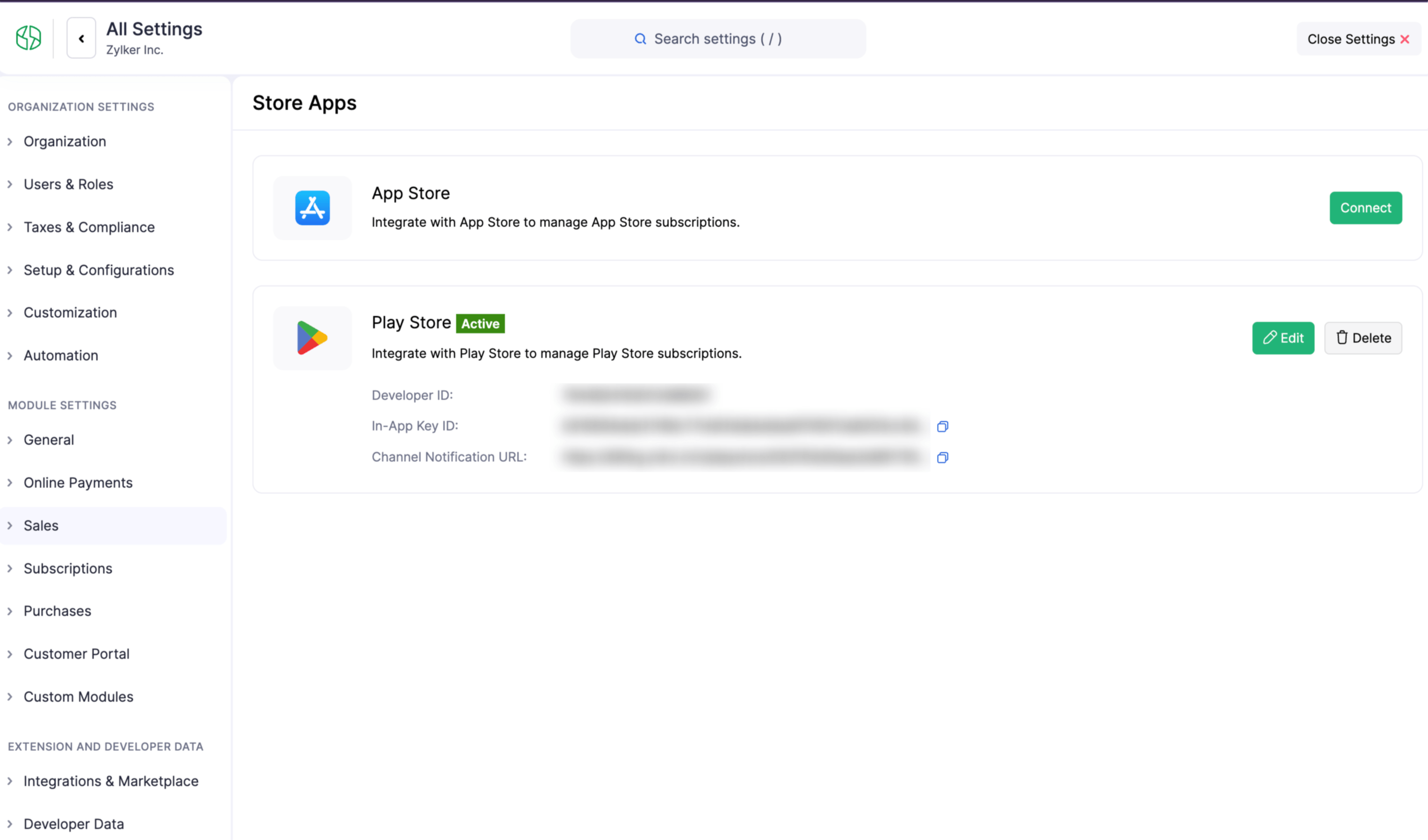 Store Apps showing Play Store as Active