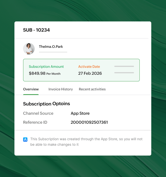 Preview of dunning configuration within Zoho Billing