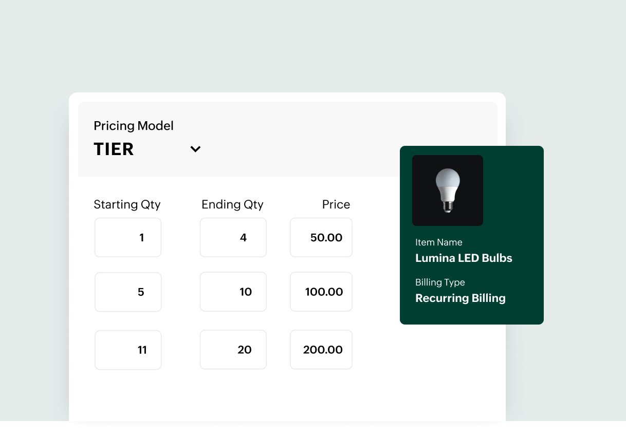 Pricing methods - Tiered Pricing | Zoho Billing Pricing methods - Tiered Pricing | Zoho Billing