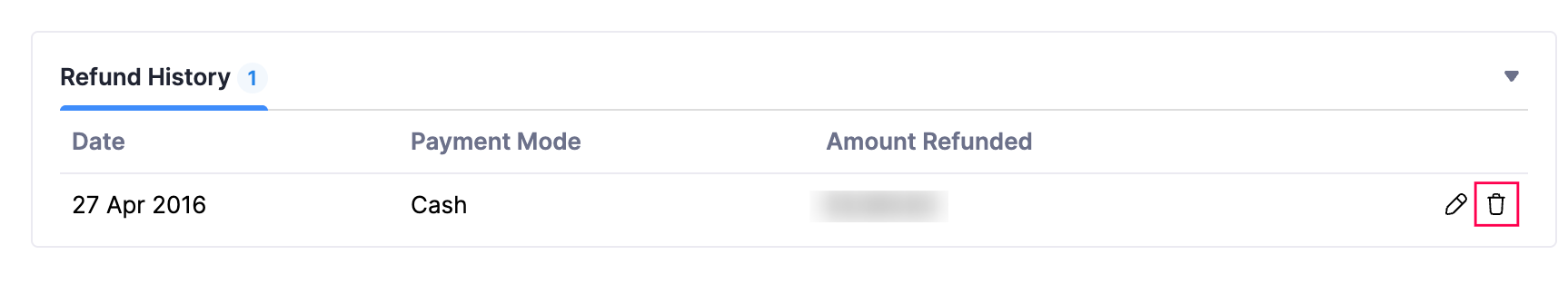 Delete a Refund