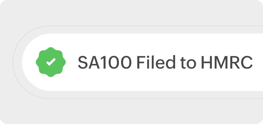 SA100 return filed to HMRC from Zoho Books