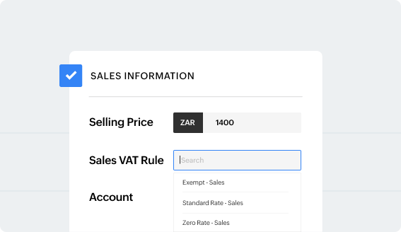 Sales VAT Rule
