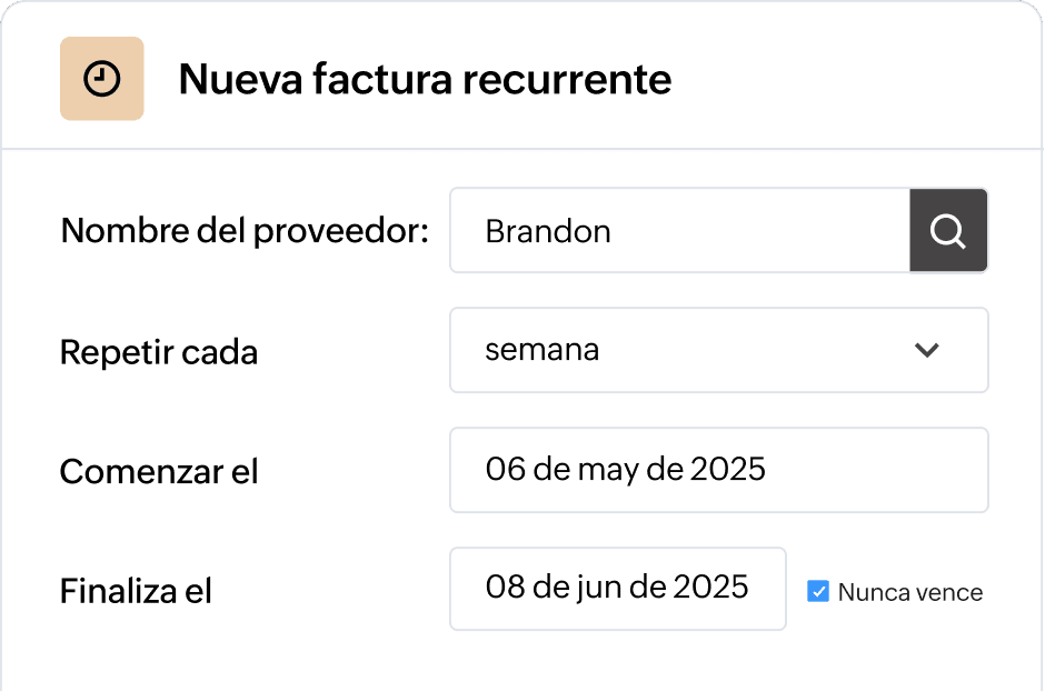 Cargo automático por una factura recurrente