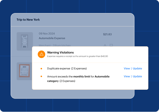 Expense Management Policy Control