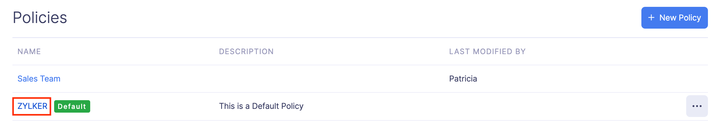 Select Policy
