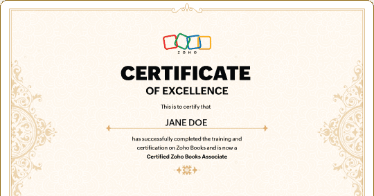 Zoho Books Associate Certificate