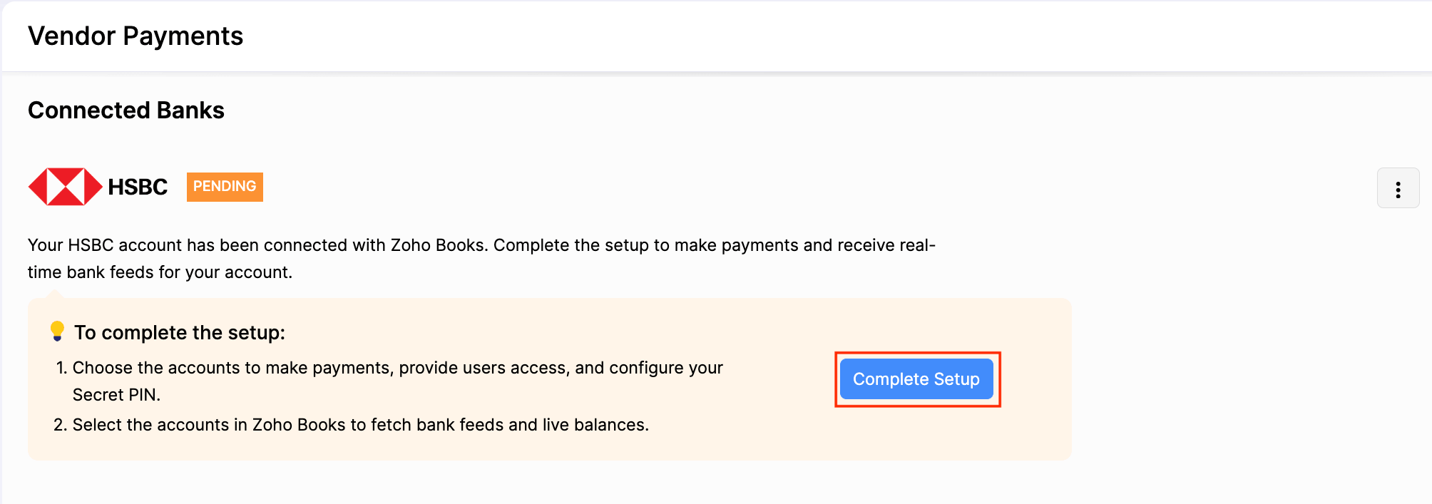 Set up HSBC Integration
