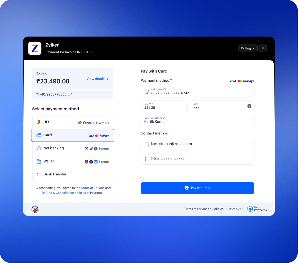 Pay widget