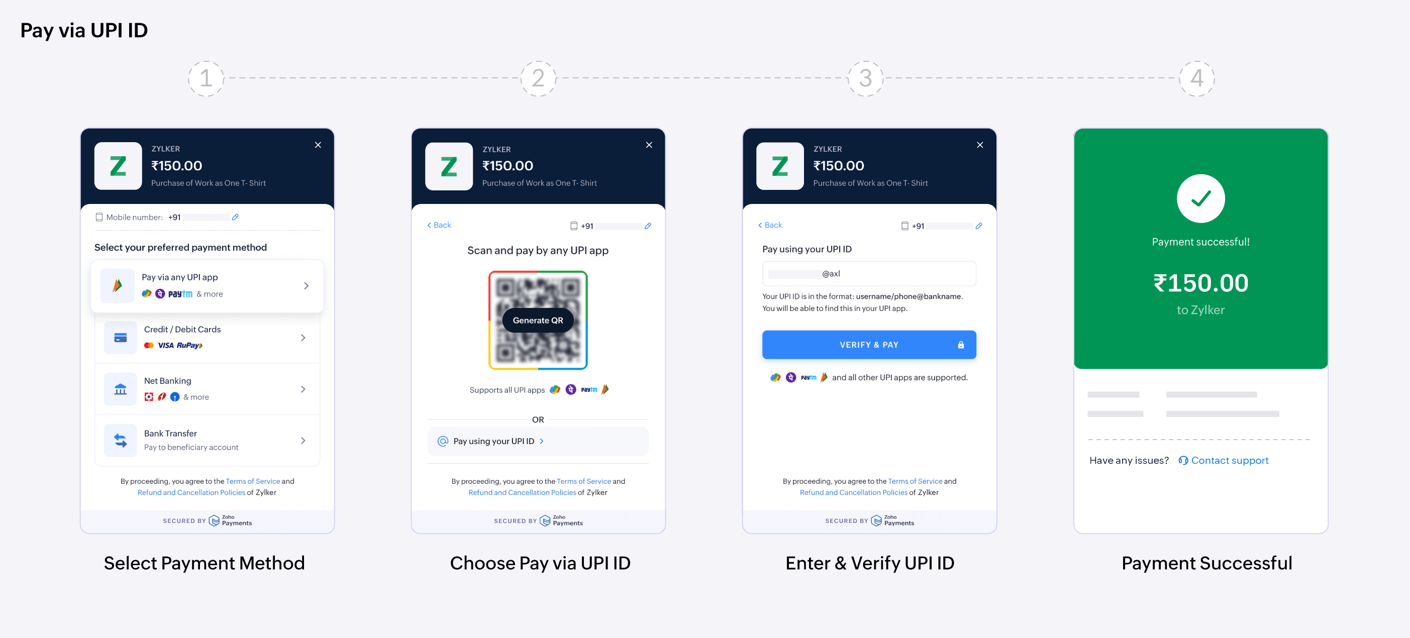 Pay via UPI ID