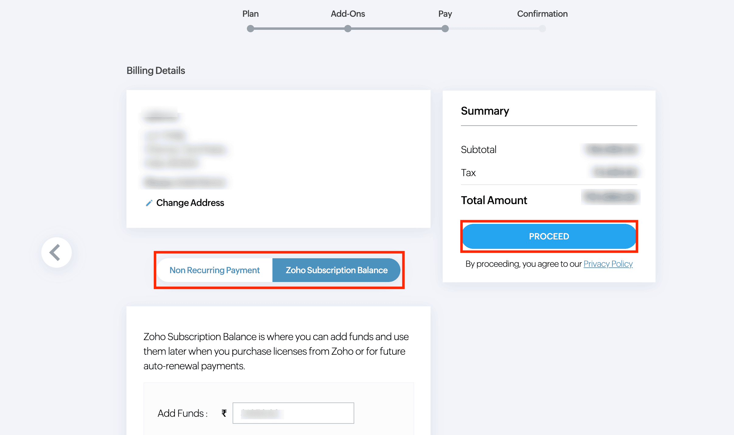 Zoho Inventory Pricing page