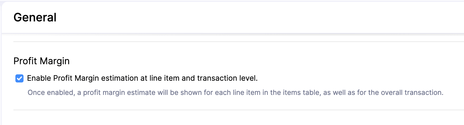 Enable Profit Margin
