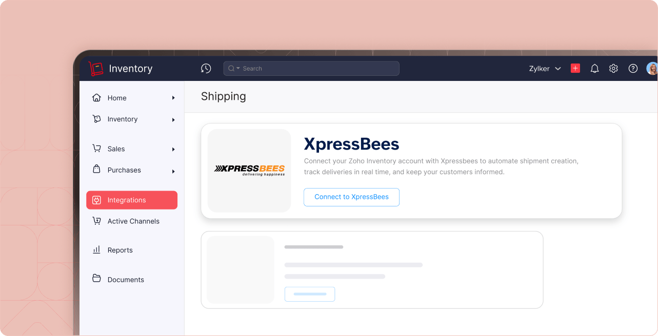 Dashboard - XpressBees | Zoho Inventory