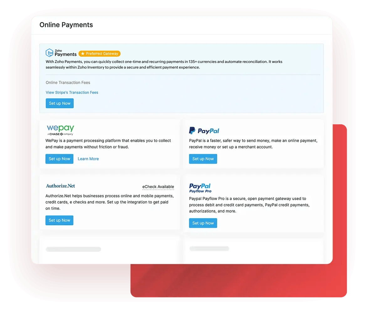 Online Payments | Zoho Inventory
