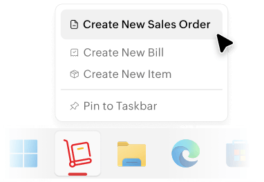 Windows taskbar jump list