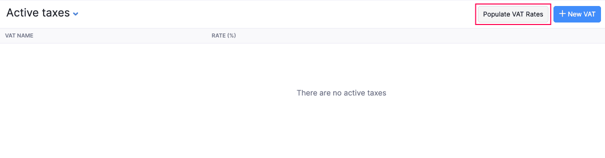 Populate VAT