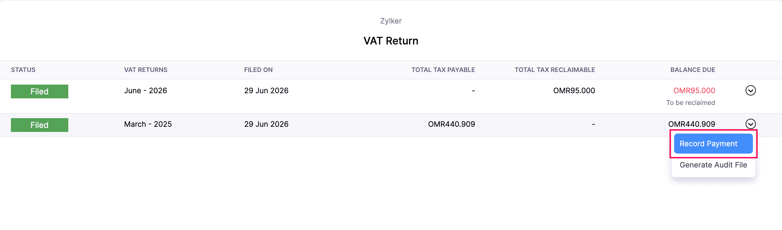 Tax Reports