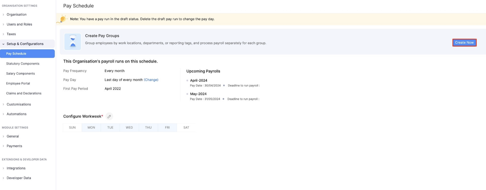Create Pay Group