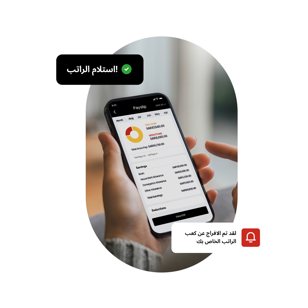 Payslip notification on mobile
