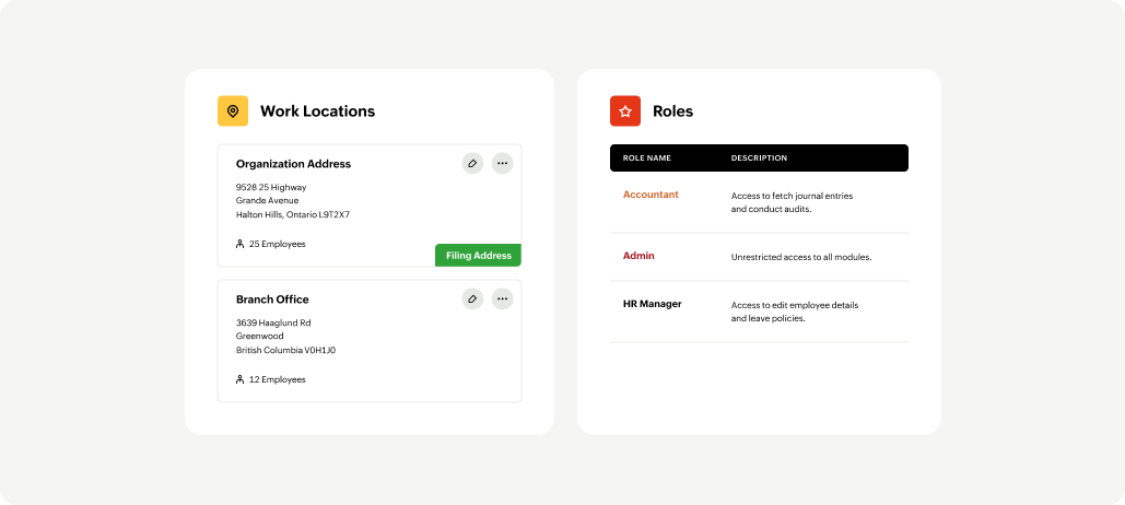 Zoho Payroll Canada - payroll administration