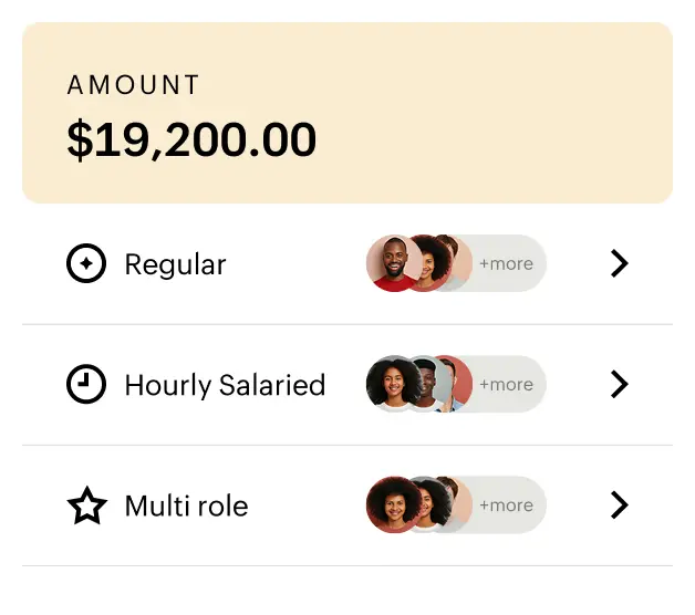 Employee check-in and check-out interface from mobile or computer