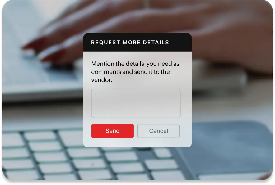 Request missing supplier details without restart in Zoho Procurement