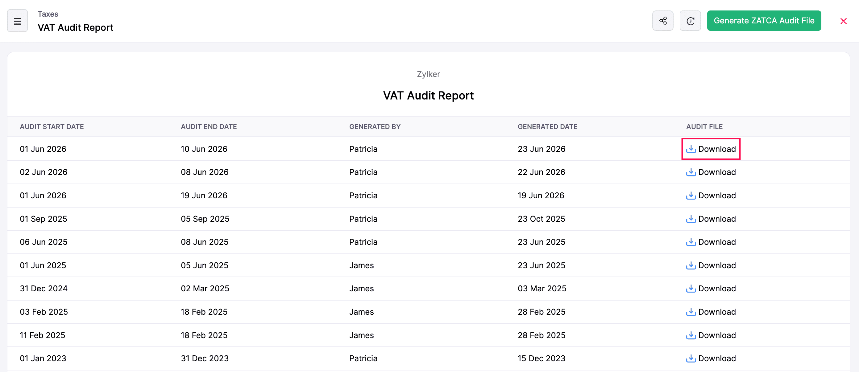 Tax Reports