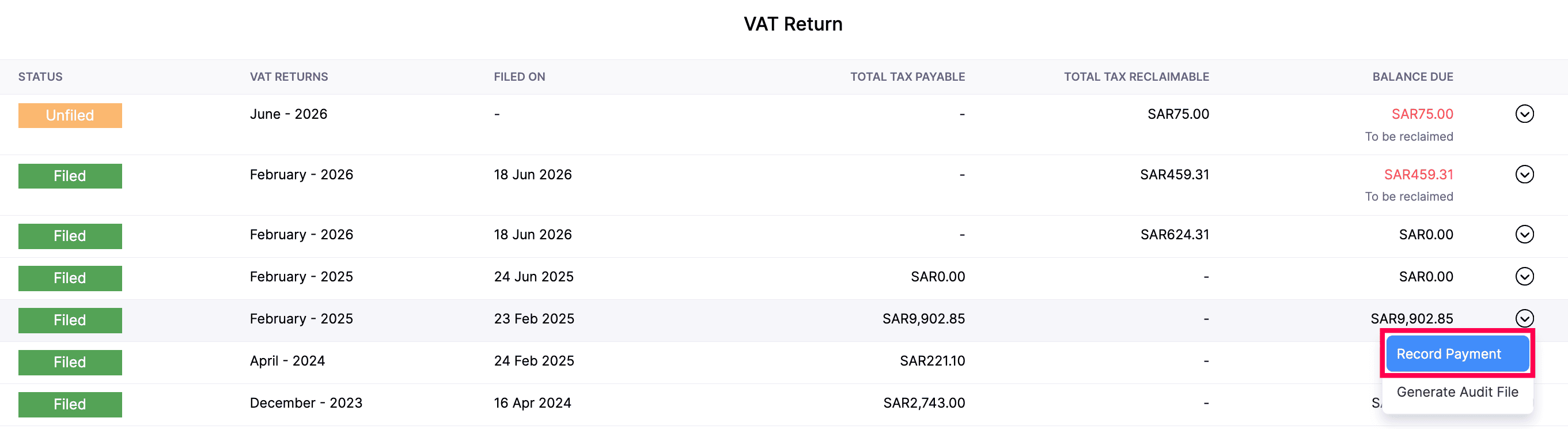 Tax Reports