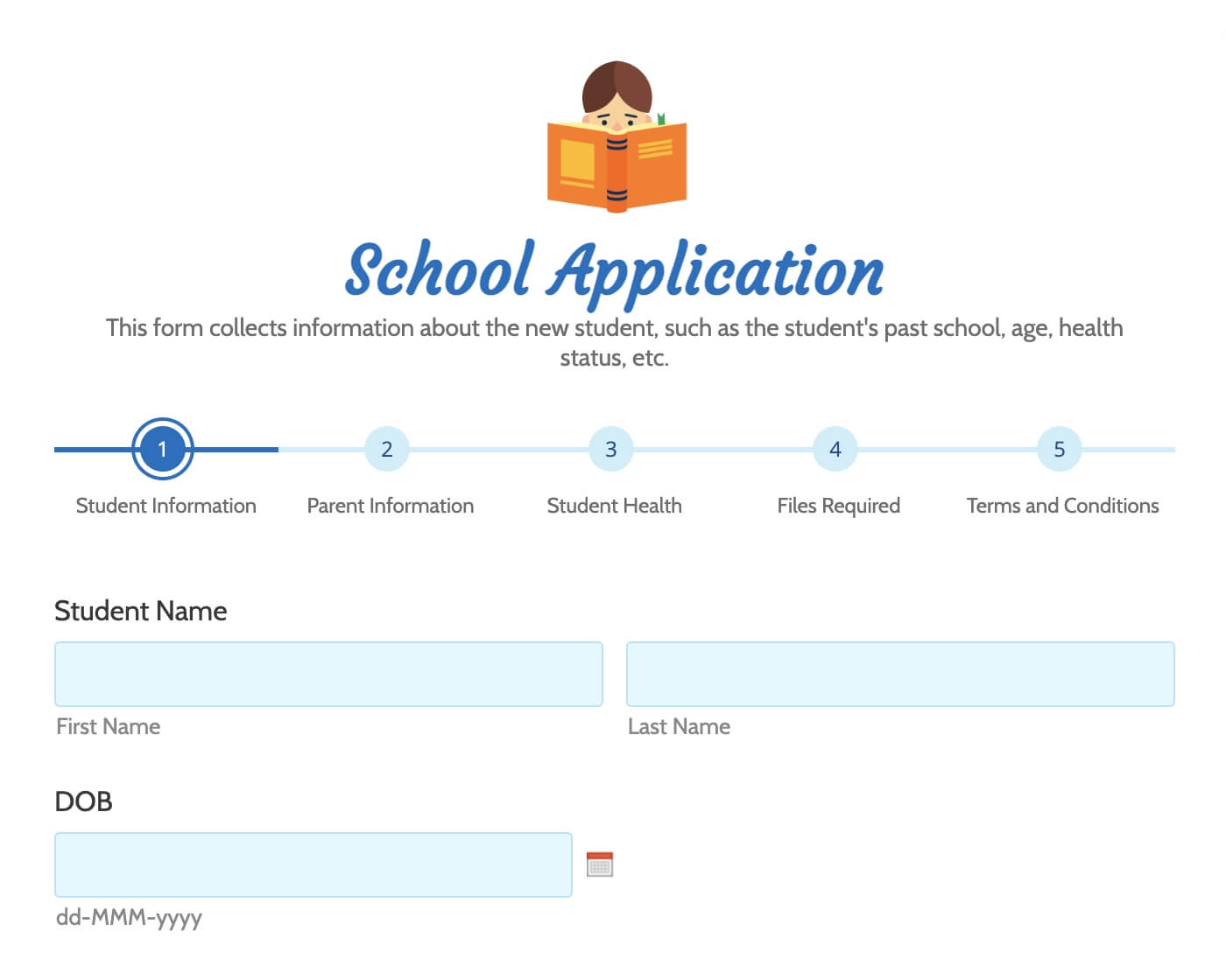 Education form templates