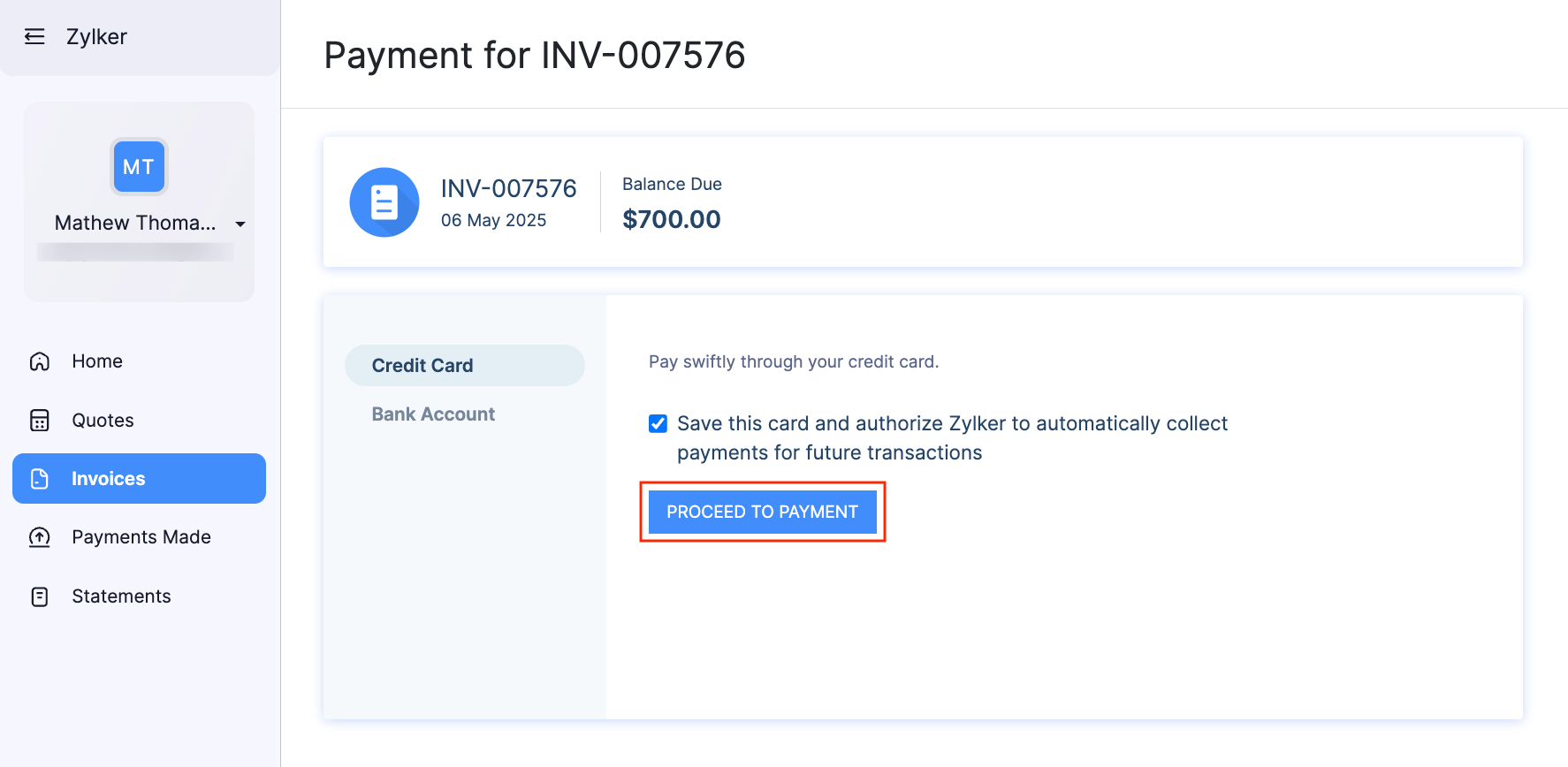 Proceed to Payment