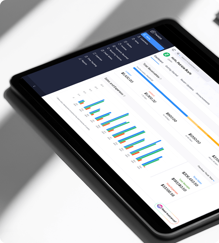 Best invoicing software for tabs | Zoho Invoice