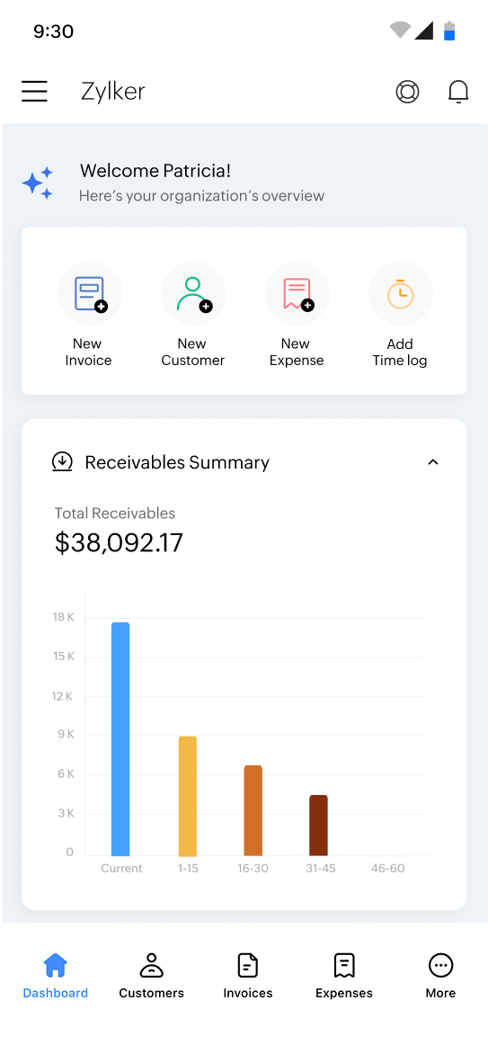 Free invoicing app for mobile: Zoho Invoice